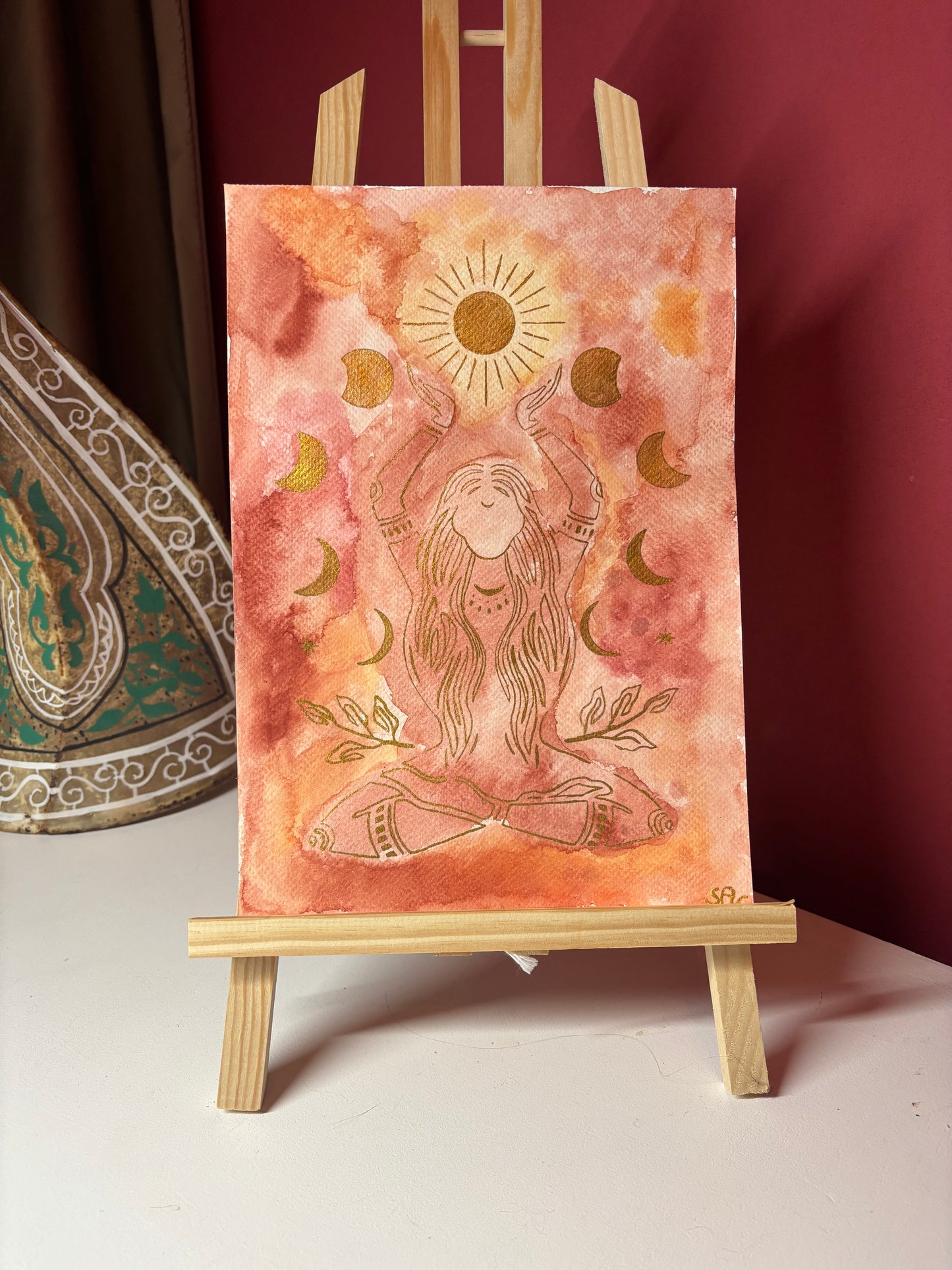 Moon and sun goddess orange