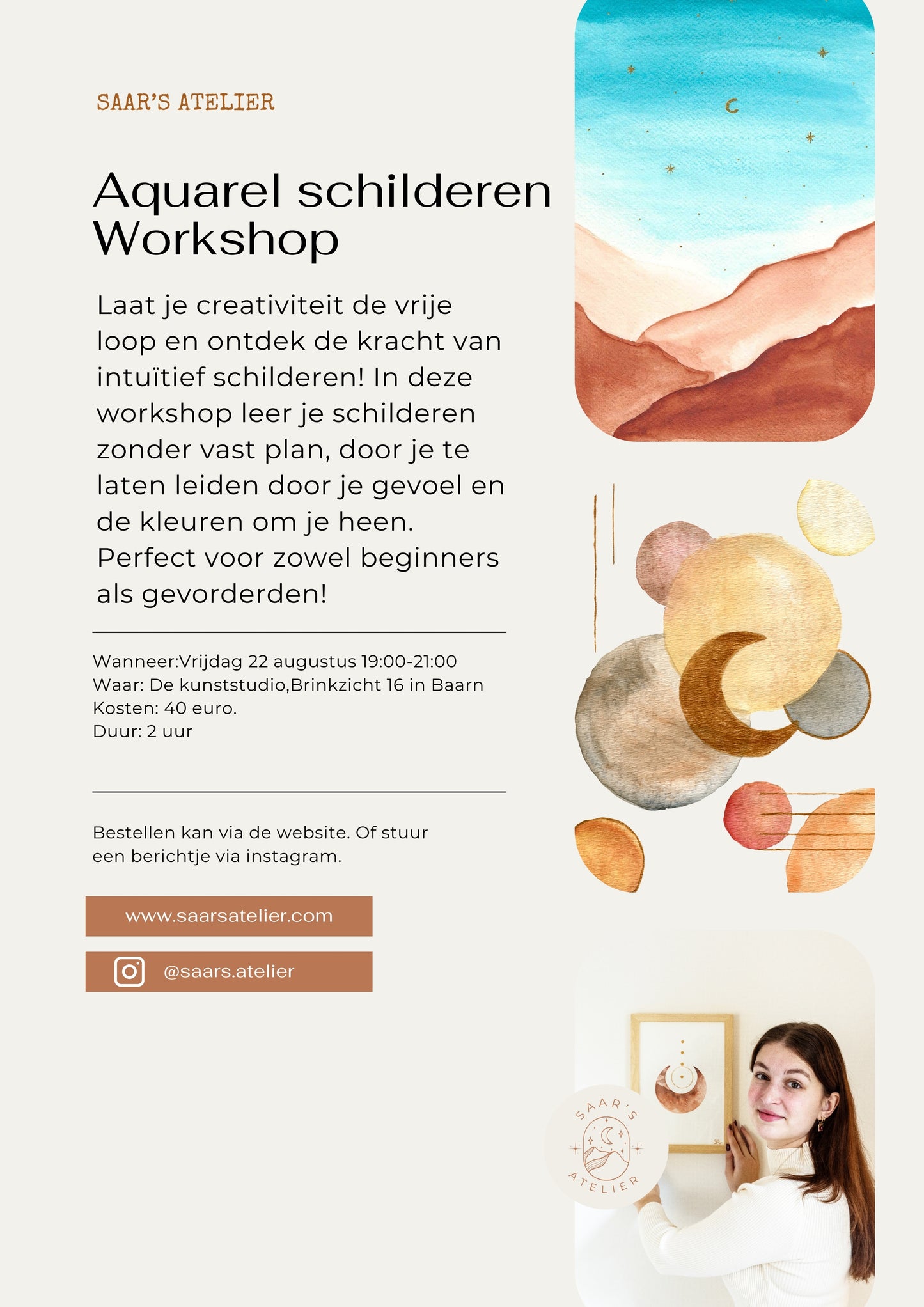 Workshop Intuïtief aquarel schilderen voor volwassenen